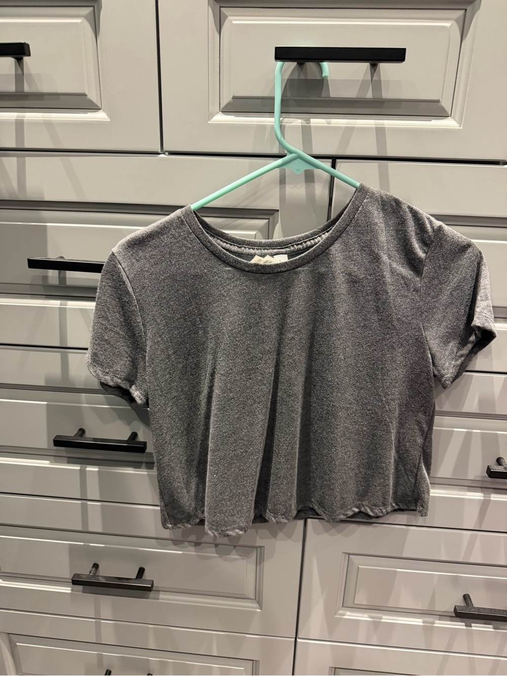 Bella Canvas Gray Cropped Tee - Short Sleeve Casual Top